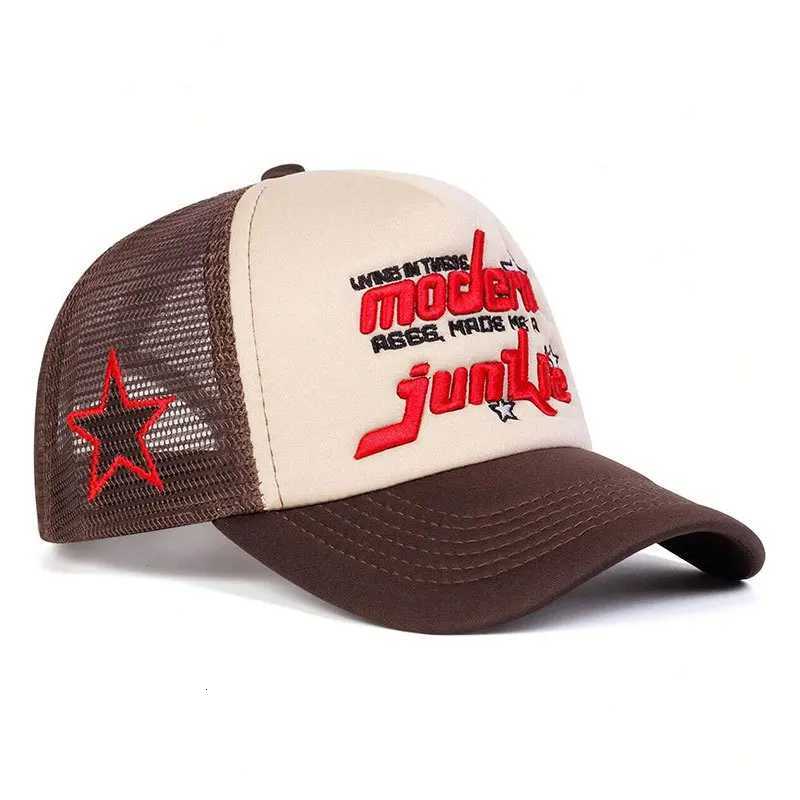 Embroidery Junkie Letter Unisex Modern Baseball Net Caps Spring and Summer Outdoor Adjustable Casual Hats Sunscreen Hat M260626 - view 4