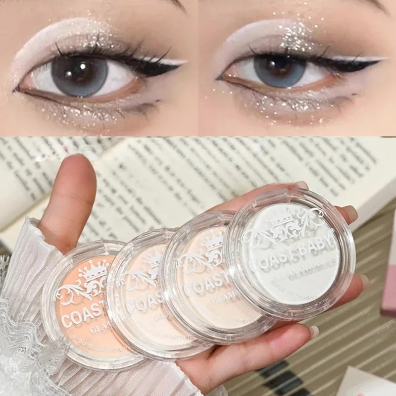 Single Matte Highlighter Palette White Beige Face Nose Brighten Contour Makeup Tea Brown Eye Shadow Lying Silkworm Rouge Powder 260625 - view 5