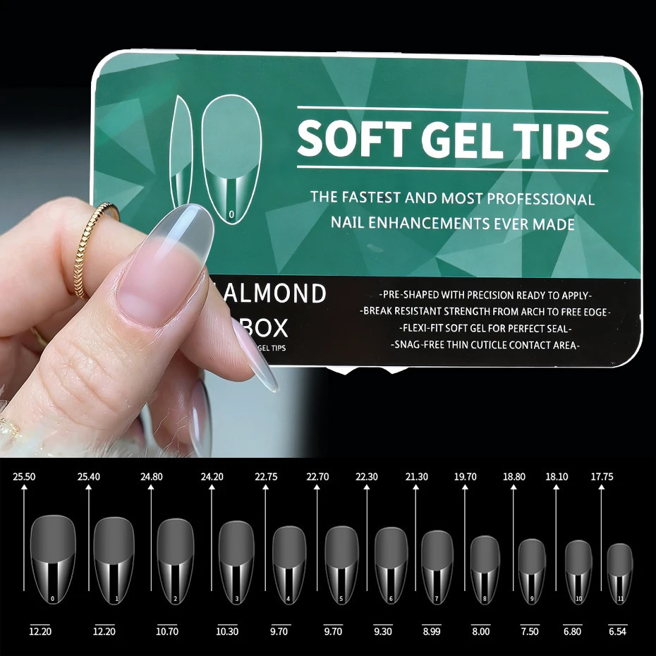 550pcs Translucent Frosted Nail Tips Soft Almond Coffin Square Acrylic Soft Full Cover False Nails Matte Press On Nails Manicure 260626