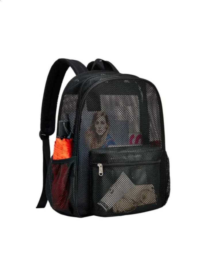 Womens Mesh Breathable Backpack Portable Hollow Casual Outdoor Travel Storage Bag 260626