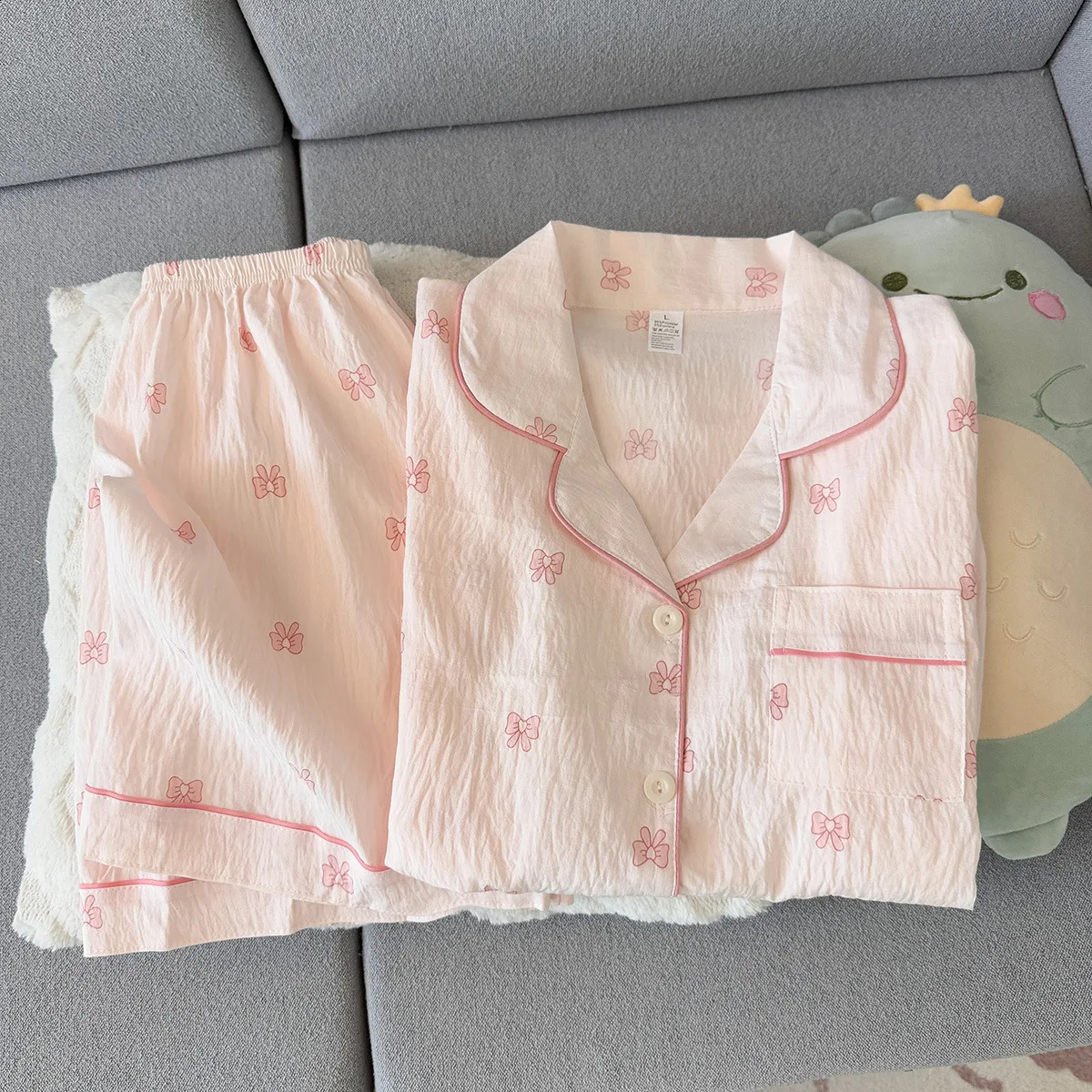 Summer ShortSleeve and Shorts Clothing Thin Comfortable Breathable Pajamas Loose Homewear Set for Girls 260625 - view 6