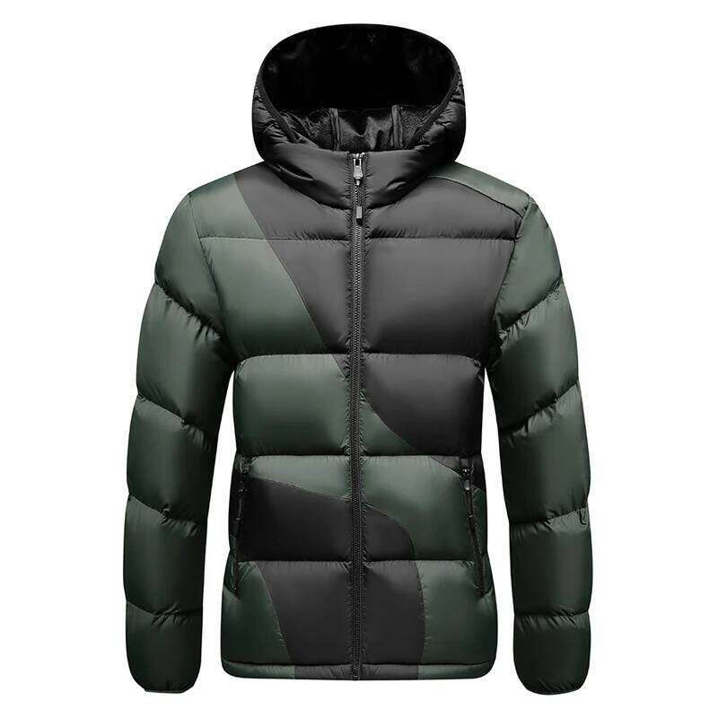 New Windproof Thickening Tops Outdoors Loose Versatile Comfort Keep Warm Coats Winter Fashion Casual Solid Hooded Parka Men W260626 - view 1