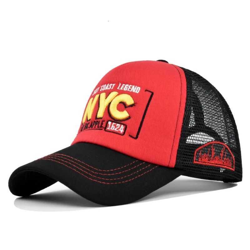 Men New Embroidery Style 3D Women Baseball NYC Mesh Breathable Sunshade SnapPatchwork Couples Travel Sun Visor Hats M260626 - view 3