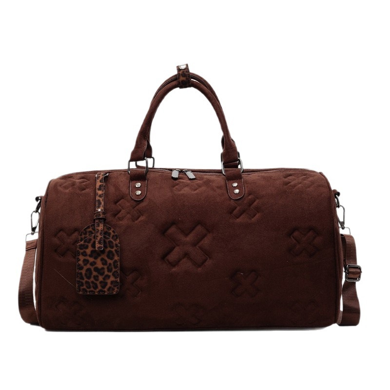 Designer Duffel Bag Fashion Embossed Large Capacity Travel Duffle Bag, PU Textured Thickened Durable Luggage Tote, Multifunctional Gym Yoga Swimming S - view 6