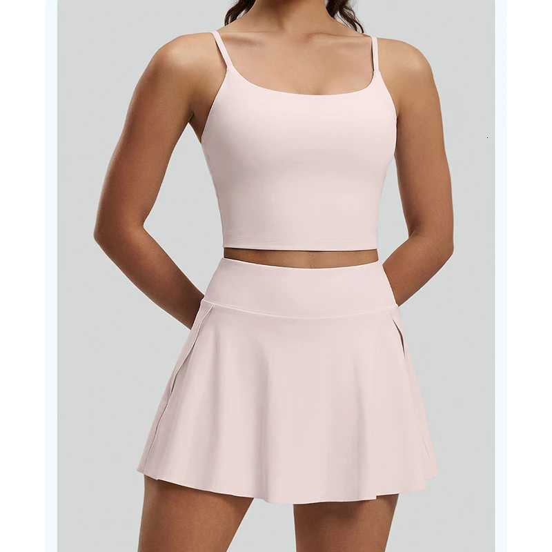 2 Feeling Women Piece Naked Yoga Set Crisscross Cami Top with Built-in Pads Breathable Workout Set for Pilates Running M260626 - view 3