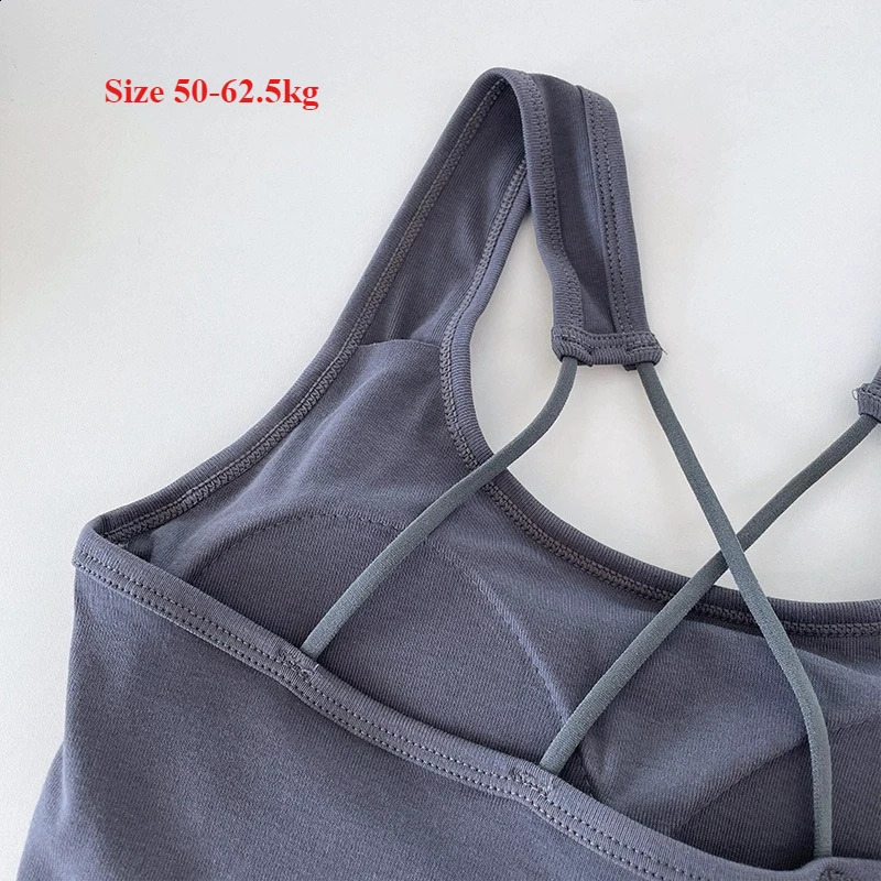 Solid Tank Top for Women Crosssling Short Vest Sports with Built in Bra Onepiece Sleeveless Slim Fashion Crop Female 260618 - view 7
