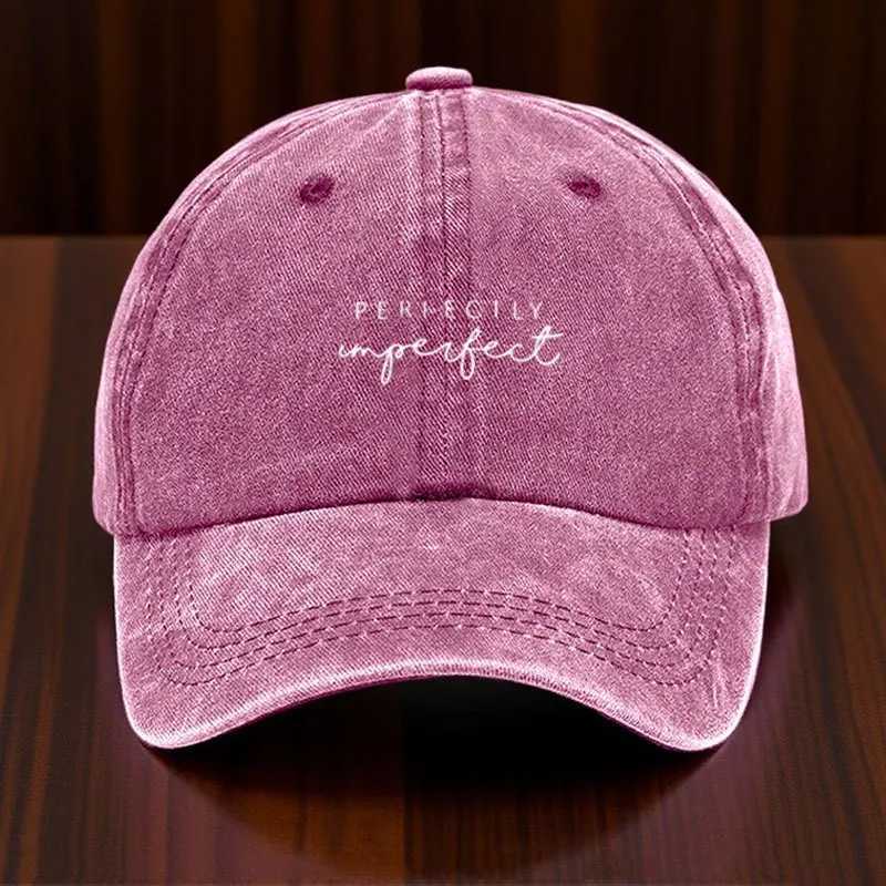 Denim Perfectly Imperfect Embroidered Washed Adjustable Baseball M260626 - view 3