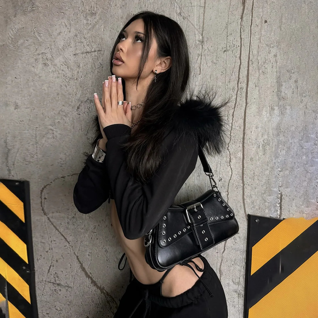Y2k Gothic Fashion Harajuku Ins Punk Trendy Short Style Girl Zipper Hoodie Autumn/Winter Womens Solid Color Top Y2k Clothin 260626 - view 7