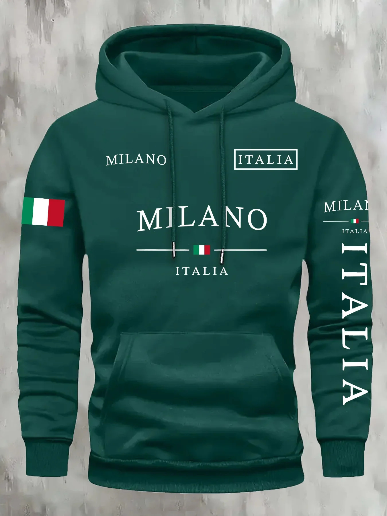 ITALIA MILANO Men Women Hoodie Outdoor Street Casual Sports Vacation Trend Spring Autumn Winter Couple Sweatshirt Top Clothing 260626