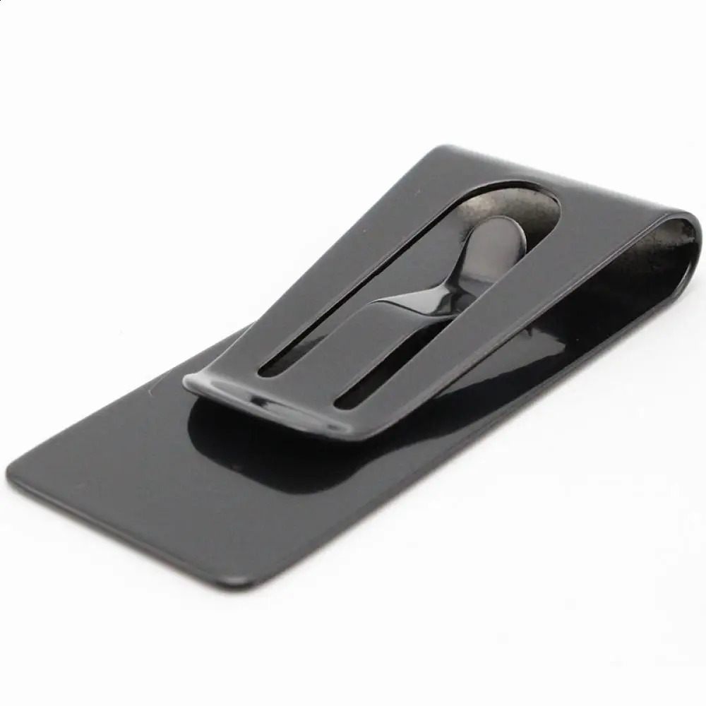 Black Money Clip Mens Stainless Steel Silver Cash Holder Male Mini Purse Metal Bill Clamp Slim Pocket ID Credit Card Folder 260626