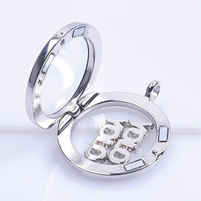 20Pcs/Lot Silver Color Gold Color Initial Capital Letter Rhinestone Alloy Floating Charms Hand-made DIY for Glass Lockets 260623 - view 4