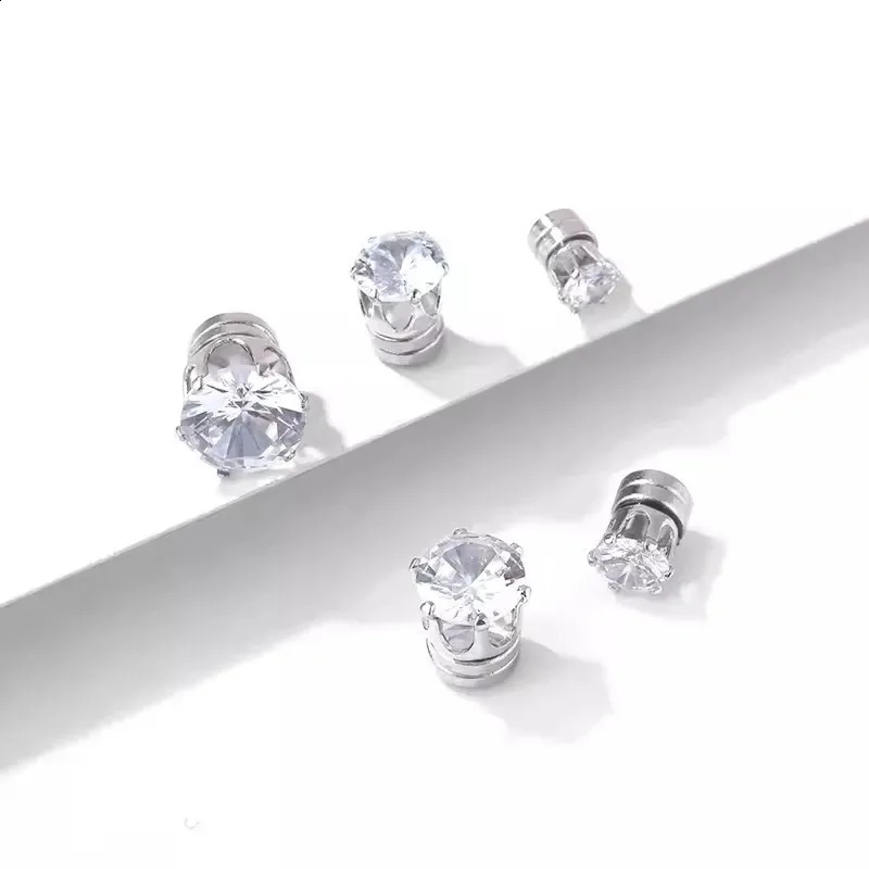 12pcs Simple Magnetic Earrings Ear Clips for Men Women Stud Earring Zircon Bone Cochlear No Piercing Jewelry Gift 260623 - view 3