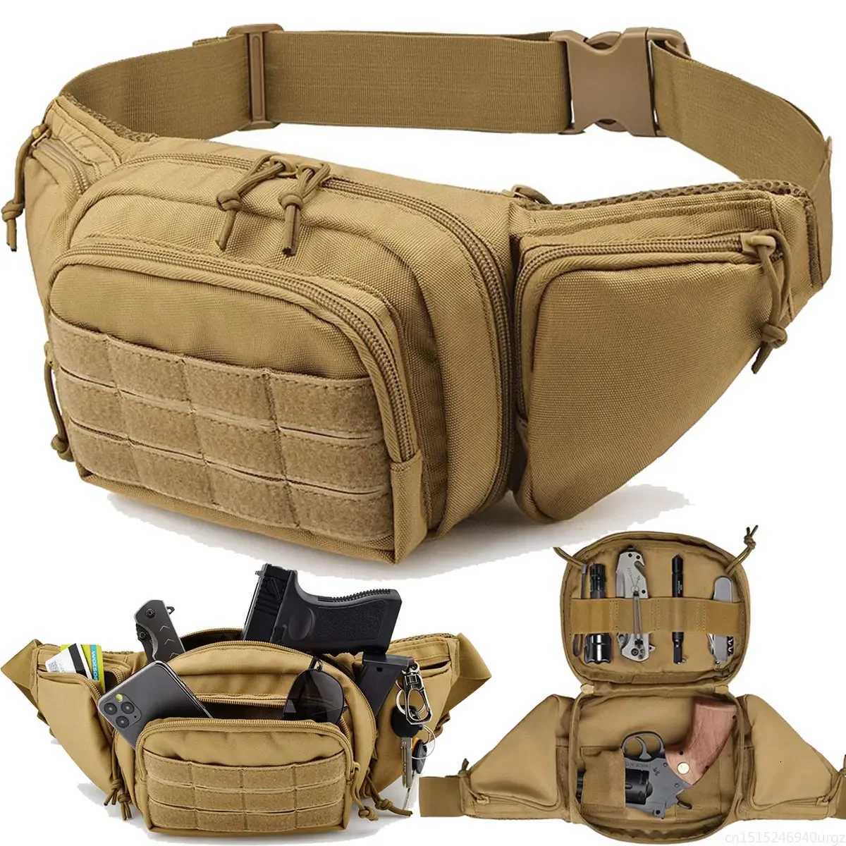 Waist Pack Outdoor Hiking Tactical Waist Bag Running Sports Functional Bag Cycling Bag Bum Bag Multi-functional Tool Shoulder M260626 - view 3