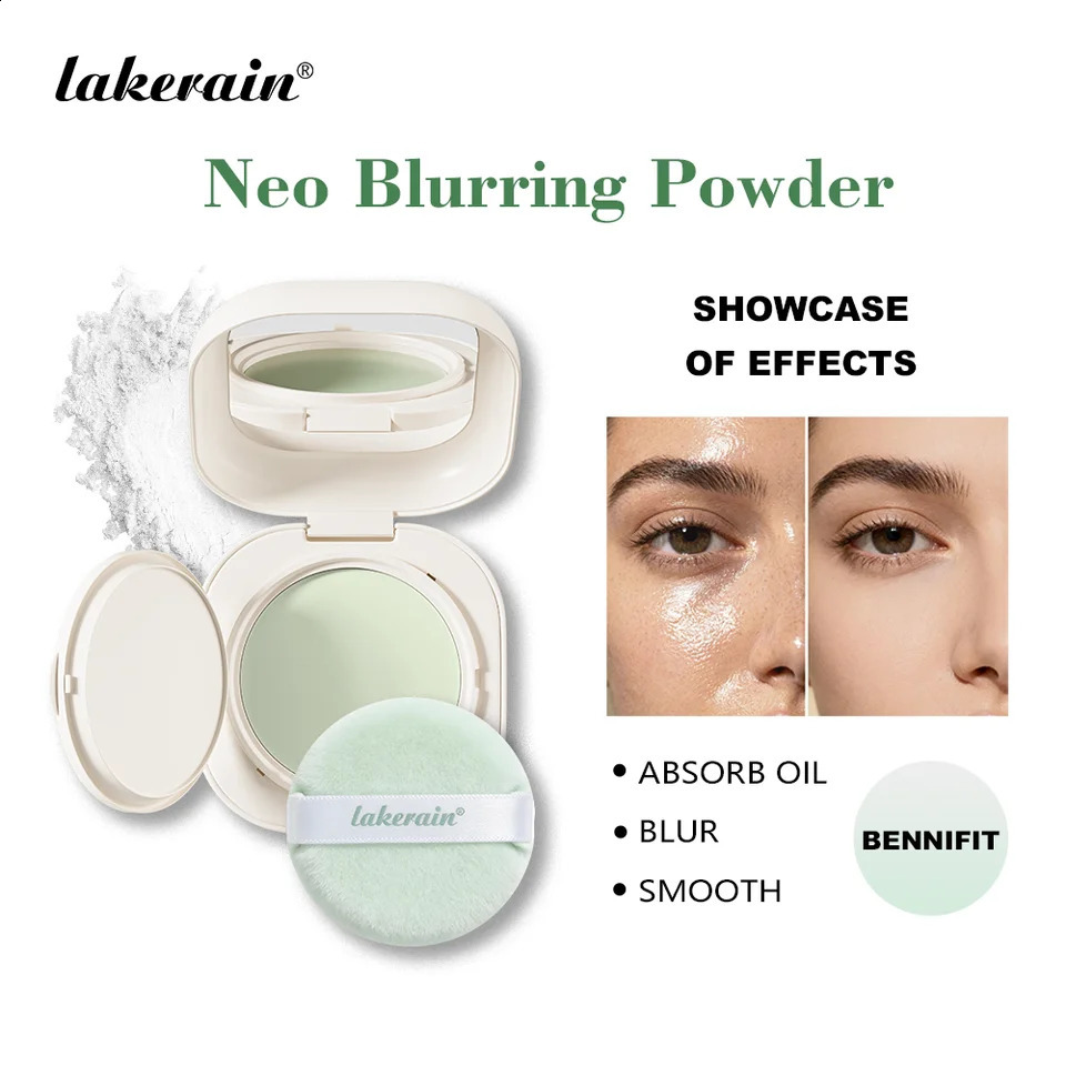 Lakerain Blurring Oil Control Powder Smooth Matte Finish Sweat Humidity Resistant Leak-Proof Design Blurring Hydrating Powder 260625