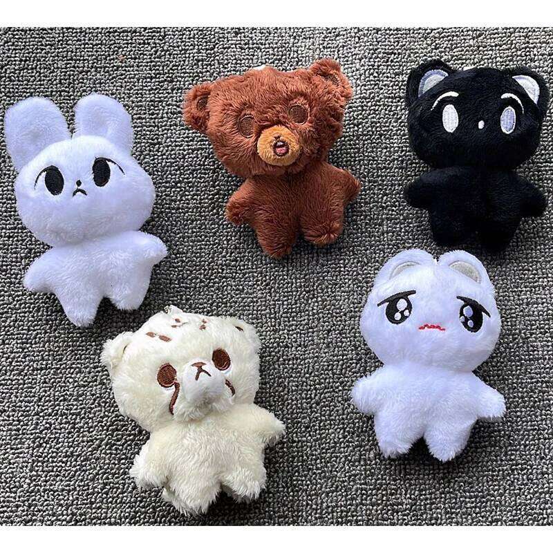 1pc Kpop Cartoon Cheetah Doyoung Mark Same Plush Keyrings Q Styles Mini Gomdo Lee Taeyong Keychains Key Rings Bag Pendants 26Y0626 - view 3