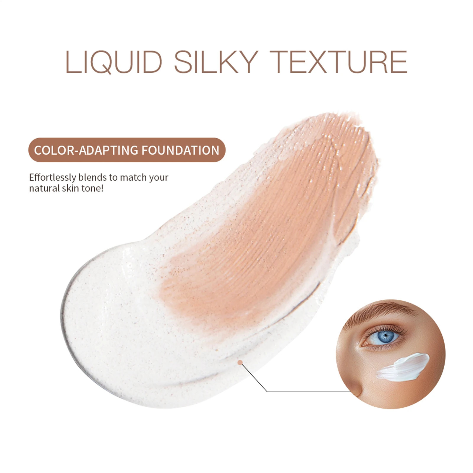 Color Changing Foundation 4 in 1 Moisturizing SPF 30 Hydrating Color Longwearing Waterproof Travel Coverage Makeup Base 260625 - view 6