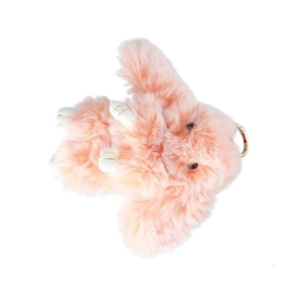 Bags Pendant Jewelry Ornament Fluffy Toy Doll Keyring Plush Bunny Rabbit Fur Keychain 26Y0626 - view 6