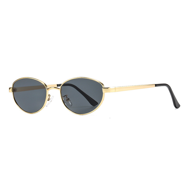 New polygonal a high-end feel, women's cat-eye sunglasses with metal frames, fashionable eyewear wholesale