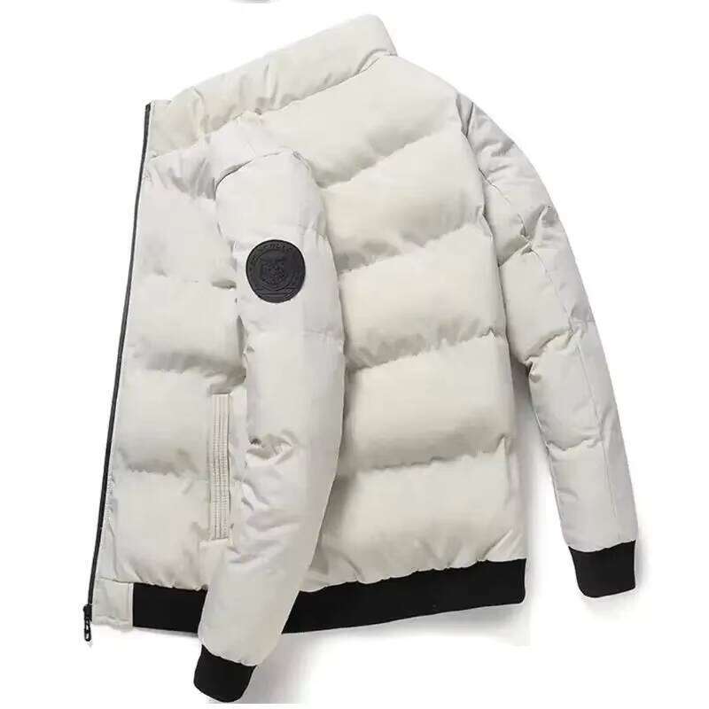 2024 Autumn/Winter Solid Color Outdoor Leisure Sportswear Fashion Men's Top Clothing Street Style Thick Warm Zipper Jacket J260626 - view 3