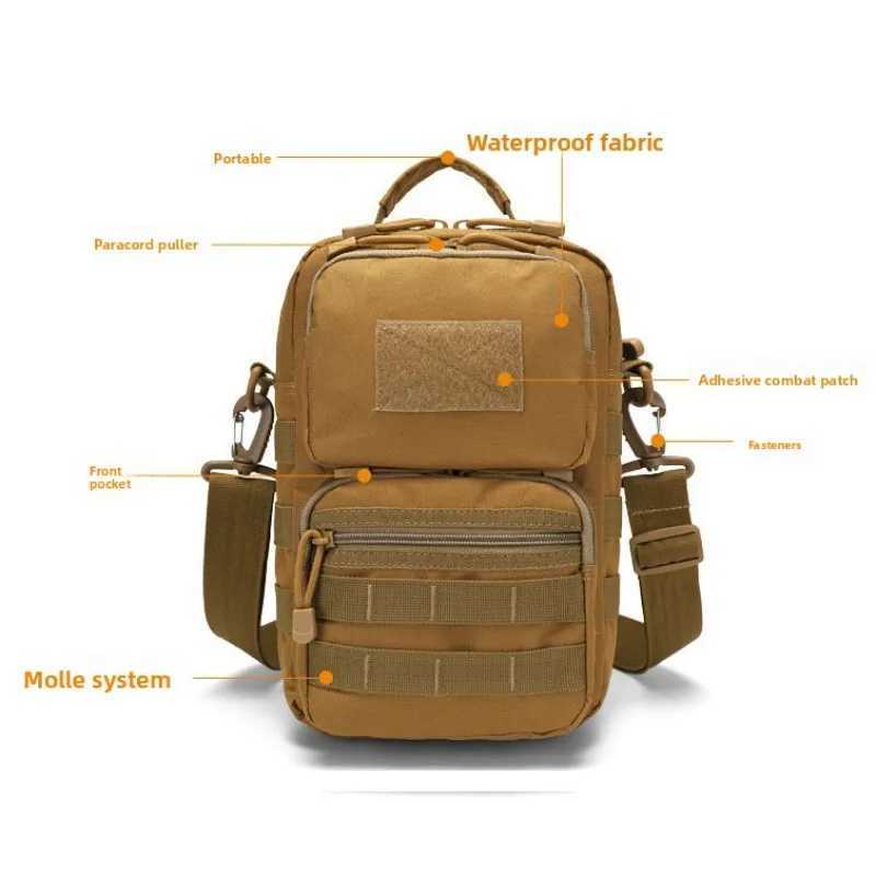 Crossbody Bag Camouflage Tactical Outdoor Multifunction Large Capacity Hanging Bag Waterproof and Wear-Resistant Shoulder Bag M260626 - view 5