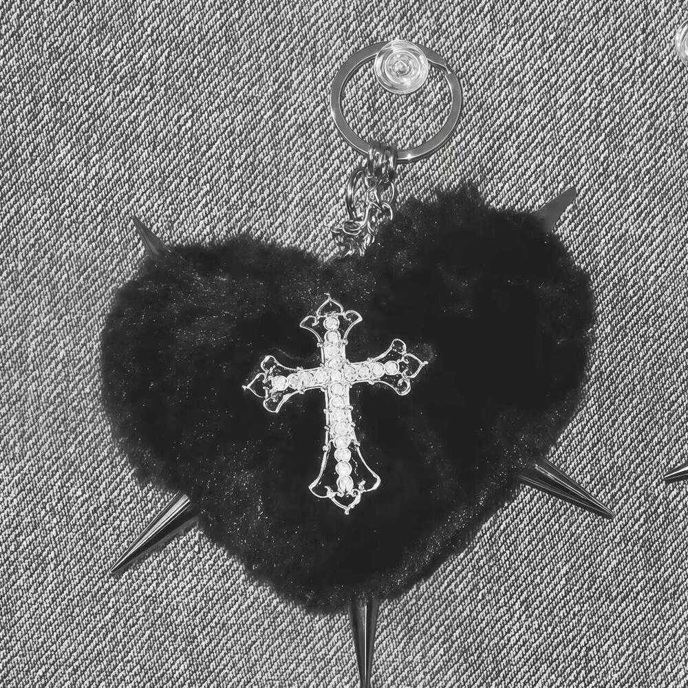 Y2K Spicy Girl Gothic Lolita Plush Love Chain Women Backpack Pendant Cross Bag Decorations Keychains 26Y0626 - view 5