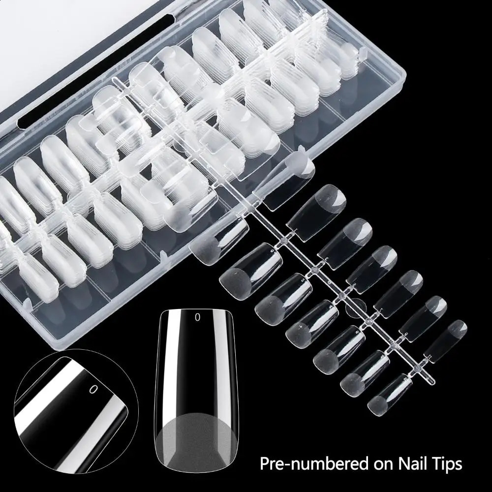 Clear Square/Almond/Stiletto/Coffin Shape Soft Gel Full Cover Nail Tips Gel Nail Tips Soft Gel Nail Extension 260626 - view 7