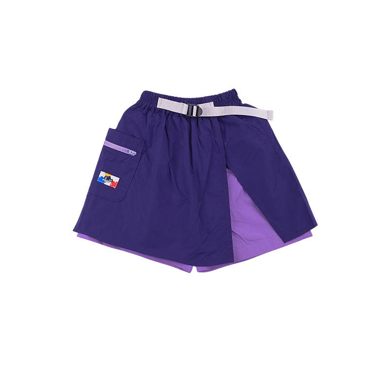 Kids Mountain Style Irregular Patchwork Skort Elastic Waist Quick Dry Outdoor Hiking Skirt Pants for Girls 26AG3195 - view 8