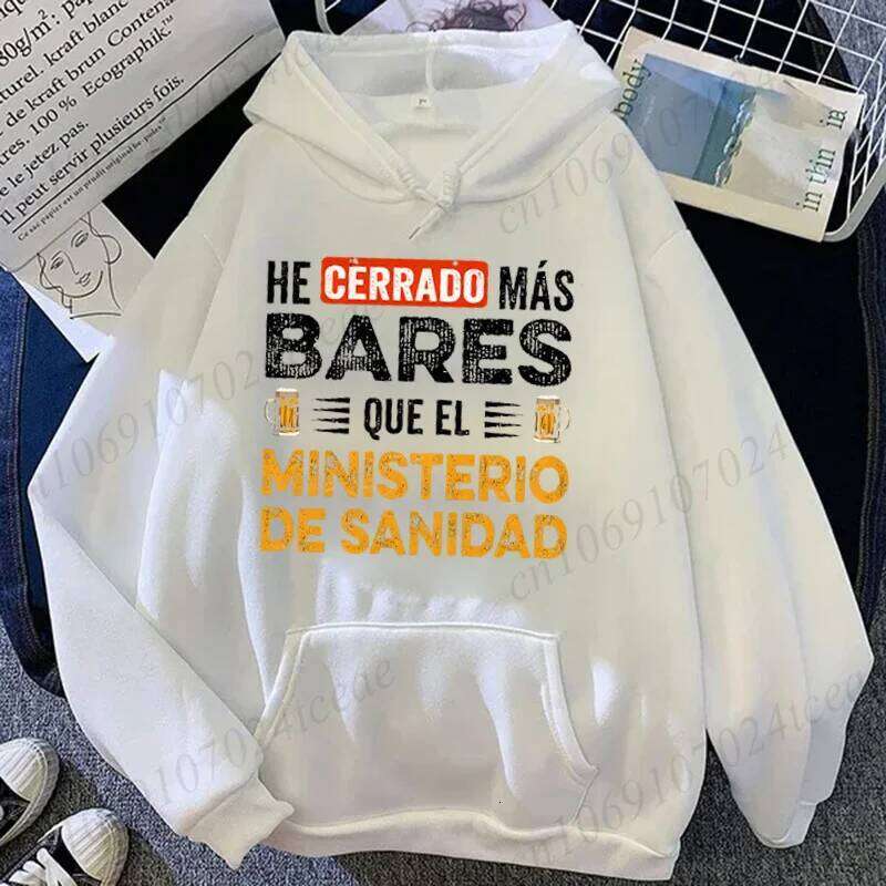 New Autumn Winter Sports Style Hooded Sweatshirt HE CERRADO MS BARES QUE EL MINISTERIO DE SANIDAD Fashion Trendy Men's Hoodies W260626 - view 4