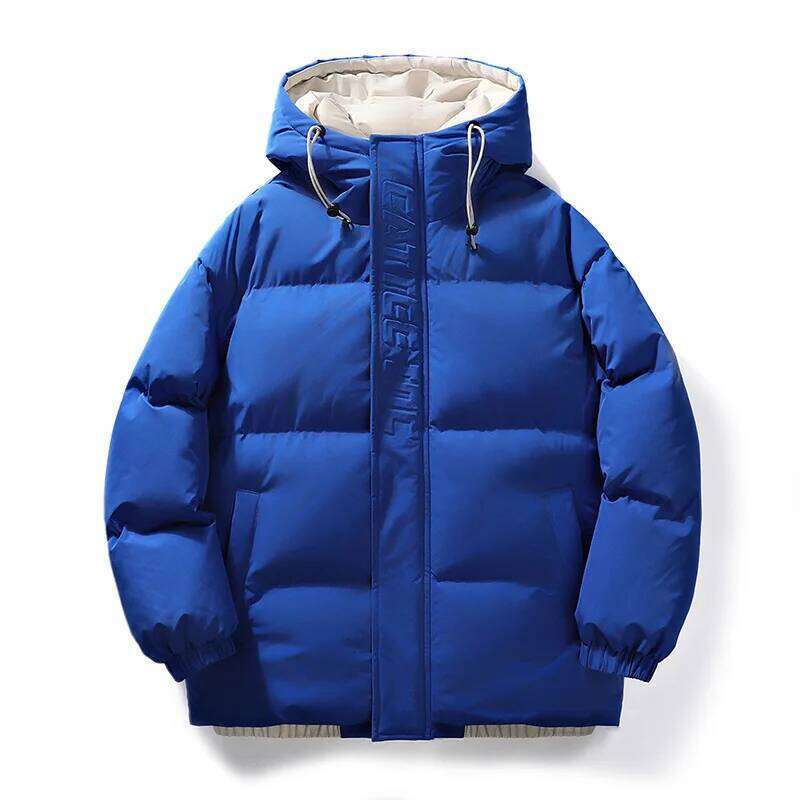 Mens Couple Fashion Cotton Padded Jacket Winter Thick Fleece Lined Hooded Coat Streetwear Parka Outerwear J260626 - view 3