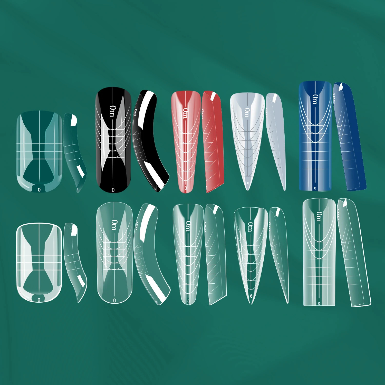 Nailpop 150pcs Nail Dual Form Full Cover Set Quick French Manicure Effect 15 Sizes Reusable False Nail Templates for Salon Home 260626 - view 4