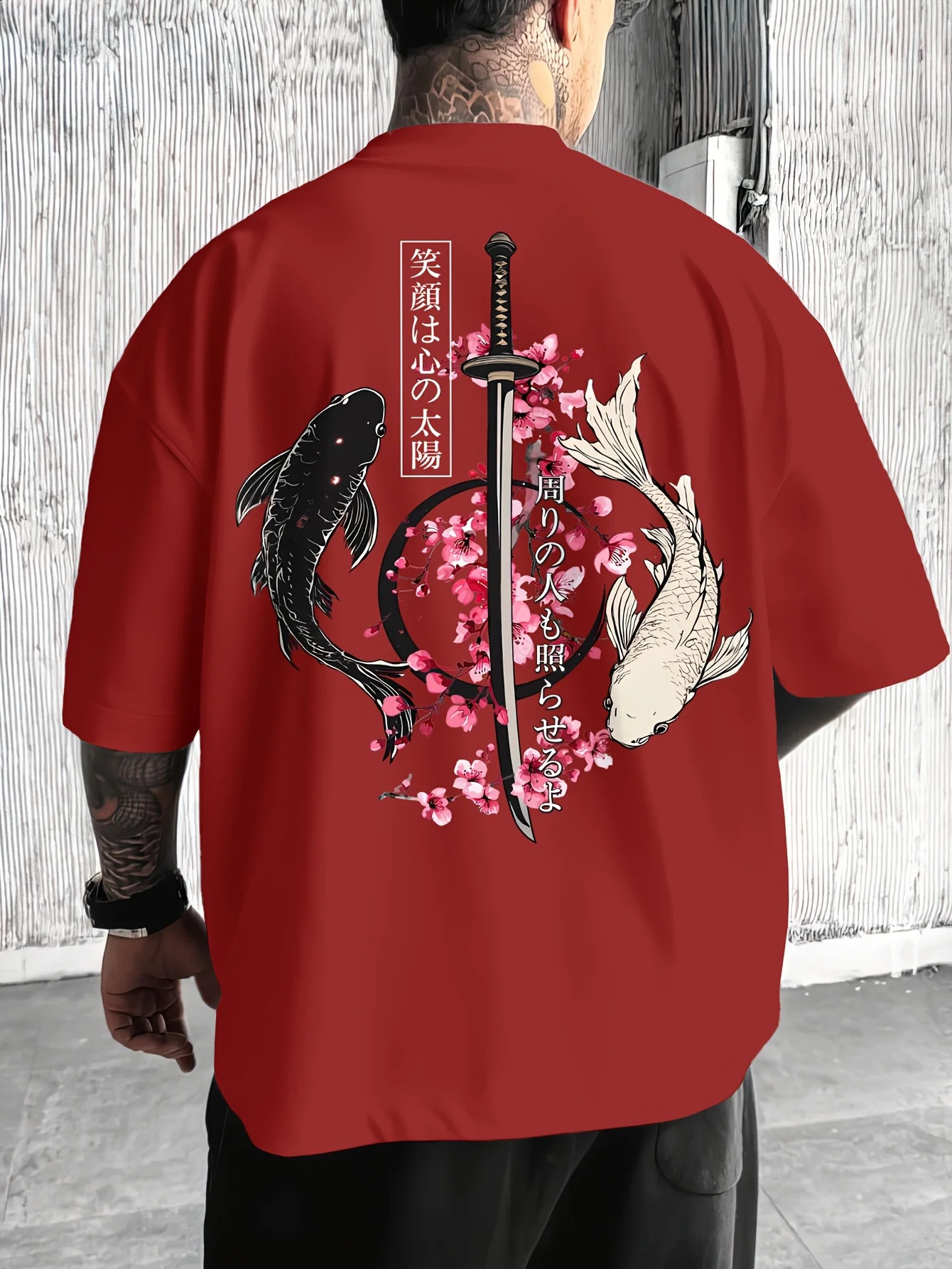 Japanese Cherry Blossom Print 100 Cotton Men Woment T-shirt Summer Autumn Daily Outdoor Sports Casual Loose Street Short-sleeve 260626 - view 3