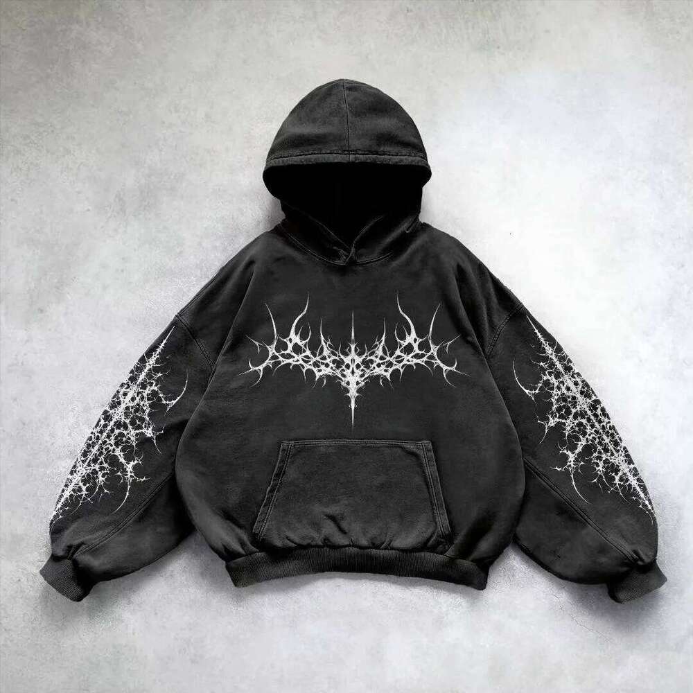 Y2K American Cloths Autumn New Mens 3D Graphic Printed Men Oversized Hoodie Fashion Streetwear Black Gothic Punk Hoodies For Man W260626 - view 4