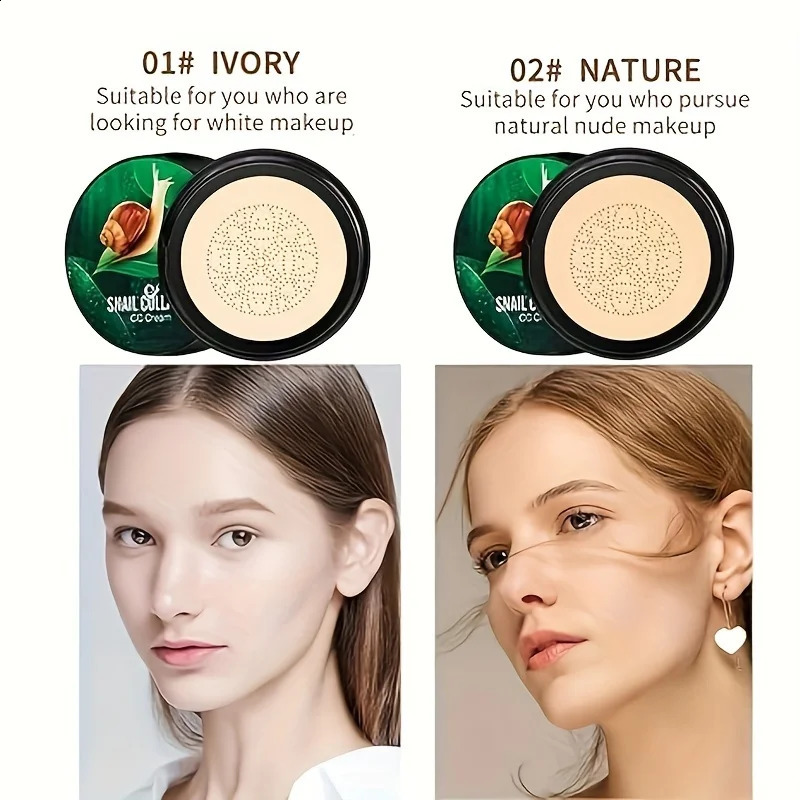 Snail Collagen BB Cream Mushroom Head Air Cushion CC Cream Face Concealer Brightening Moisturizing Foundation Cream Waterproof 260625 - view 4