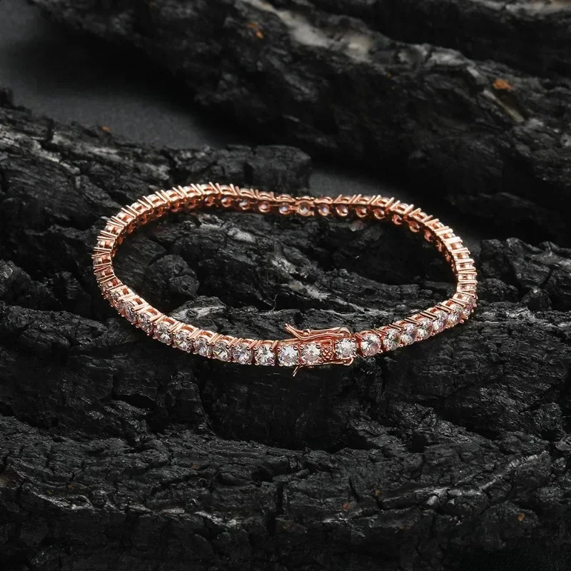 100 925 Sterling Silver 3mm 4mm 5mm High Carbon Diamond Fashion Super Flash Tennis Bracelet Party Fine Jewelry Gift Wholesale 260626 - view 4