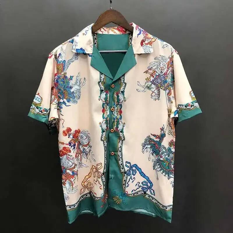 Men's Casual Shirts Polo European And American Popular Styles, Men's High-Quality Luxury Short Sleeved Shirts, Comfortable High Street Wear, - view 5