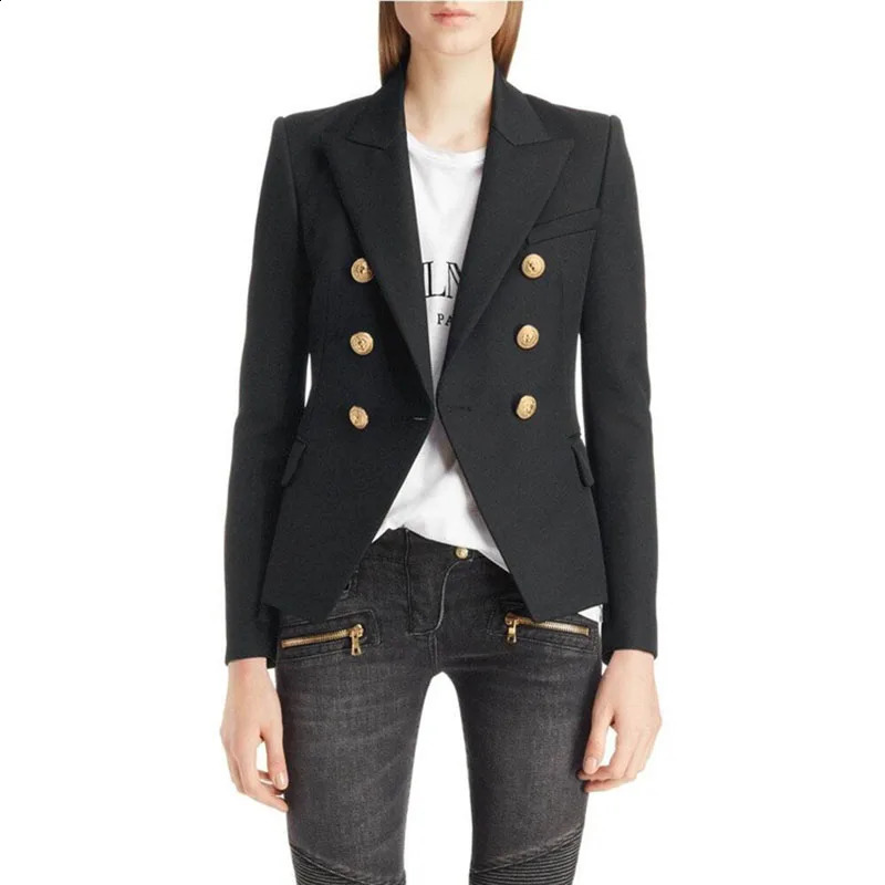 2026 Spring Womens Short Suit Jacket Fashion Temperament Office Lady Blazers Elegant Metal DoubleBreasted Lapel 260626 - view 3