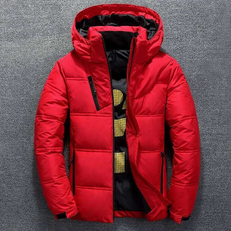 New White Jacket Men Warm Solid Color Hooded Down Coats Thick Duck Parka Male High Quality Winter Outdoor Coat J260626 - view 5