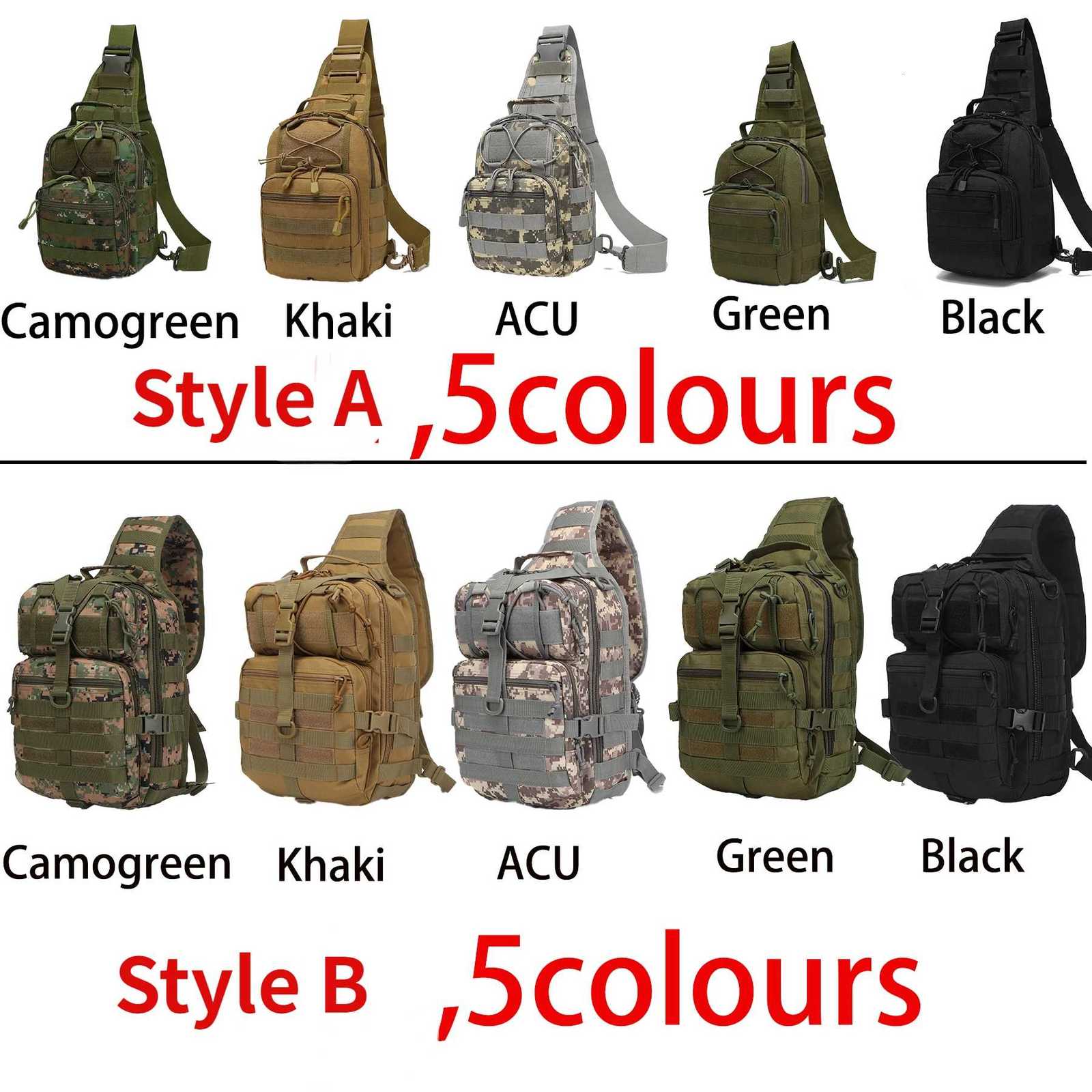 Sling Pack Tactical Backpack Assault Waterproof EDC Rucksack Bag for Outdoor Hiking Camping Hunting Trekking Travelling M260626 - view 3