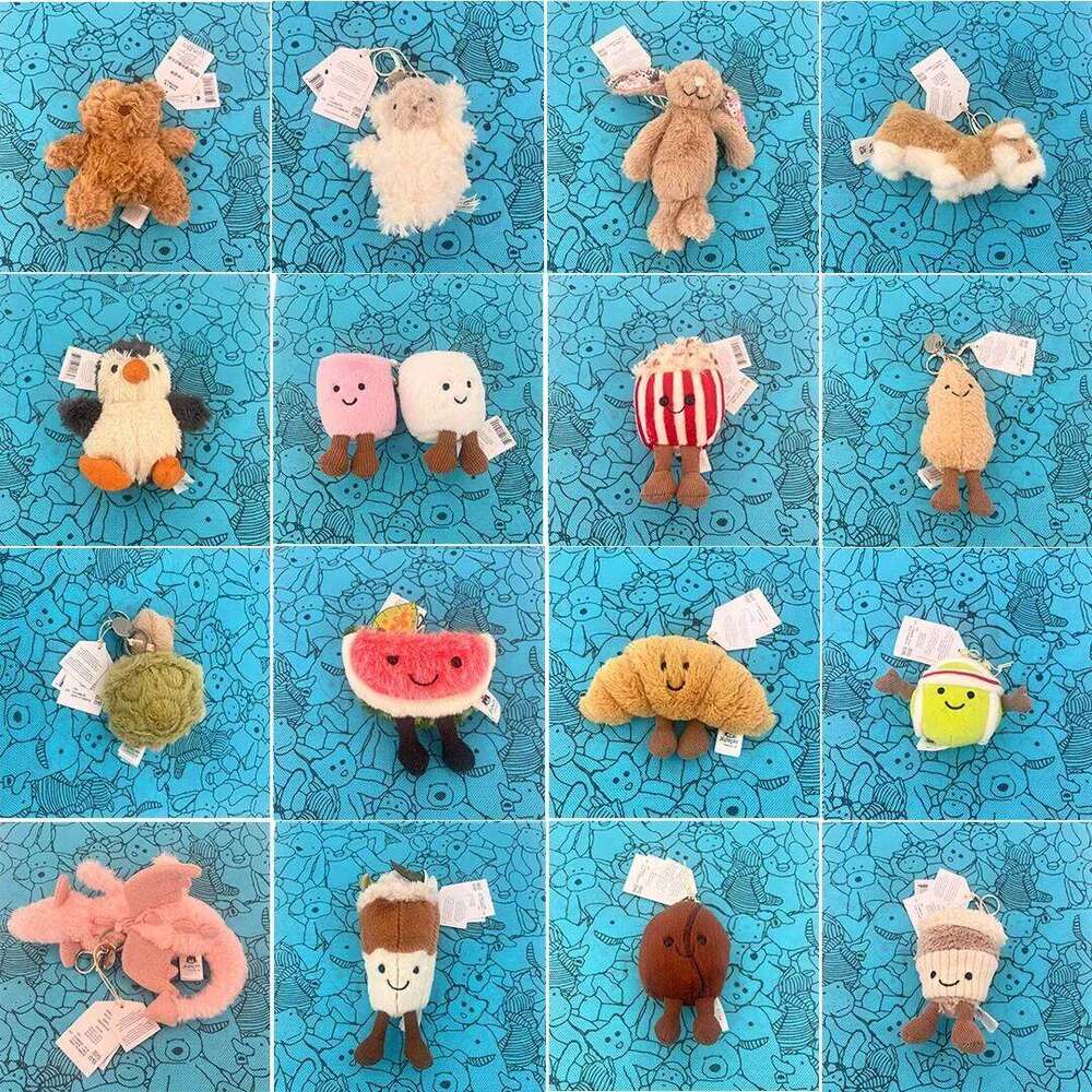 New UK Limited Edition Tea Bag Marshmallows Cartoon Doll Cat Interactive Toy Pet Girl Gift Graduation season gift keychain 26Y0626