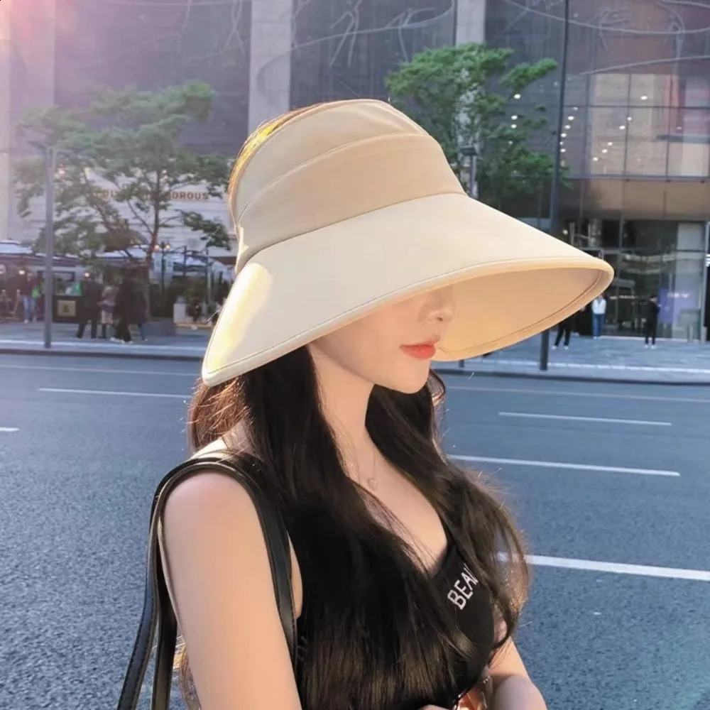 Versatile Empty Top Hat Trendy Wide Brim Fisherman Hat Breathable Anti-UV Beach Hat Gift 260625