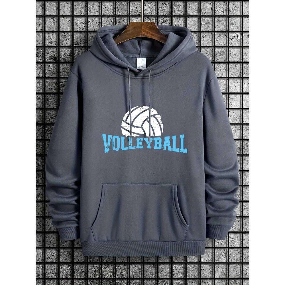 Autumn winter men's and women's VOLLEYBALL printed high-end versatile trendy casual sports hooded sweatshirt W260626 - view 3