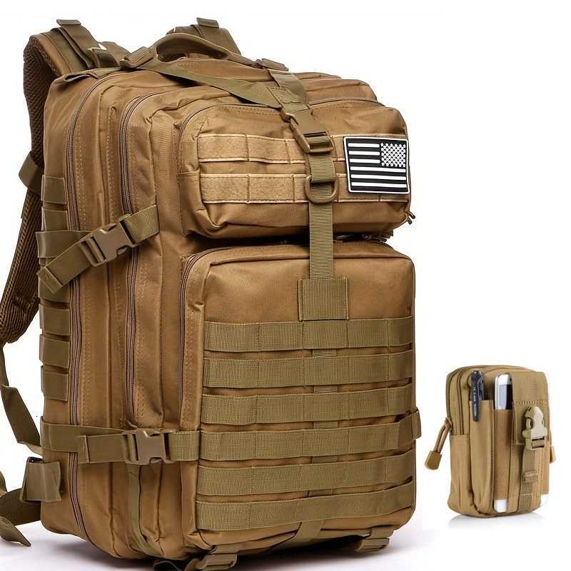 Large Outdoor Bag Sports 3P Capacity Camping Outdoor Hiking Bag Camouflage Tactical BackpackIncludes a small safety clasp M260626 - view 1