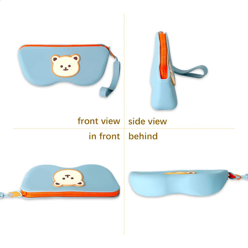 Bear Silicone Zipper Glasses Bag Sunglasses Storage Protective Cover Hanging Bag For Women Girls Waterproof Glasses Box 260625 - view 5