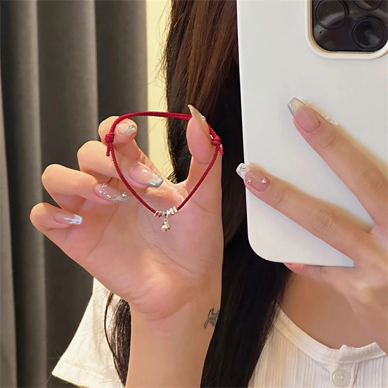 Chinese Style Lucky Red String Bracelet For Women Men Minimalist Handwoven Adjustable Blessing Bracelets Accessories Amulet Gift 260617 - view 3
