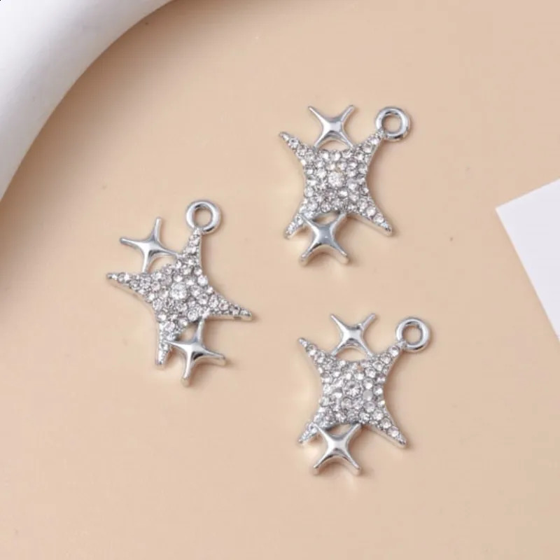 10pcs Star Enamel Charms Fashion Universe Glaring Pendants For Making DIY Jewelry Accessories Necklace Handmade Findings 260623