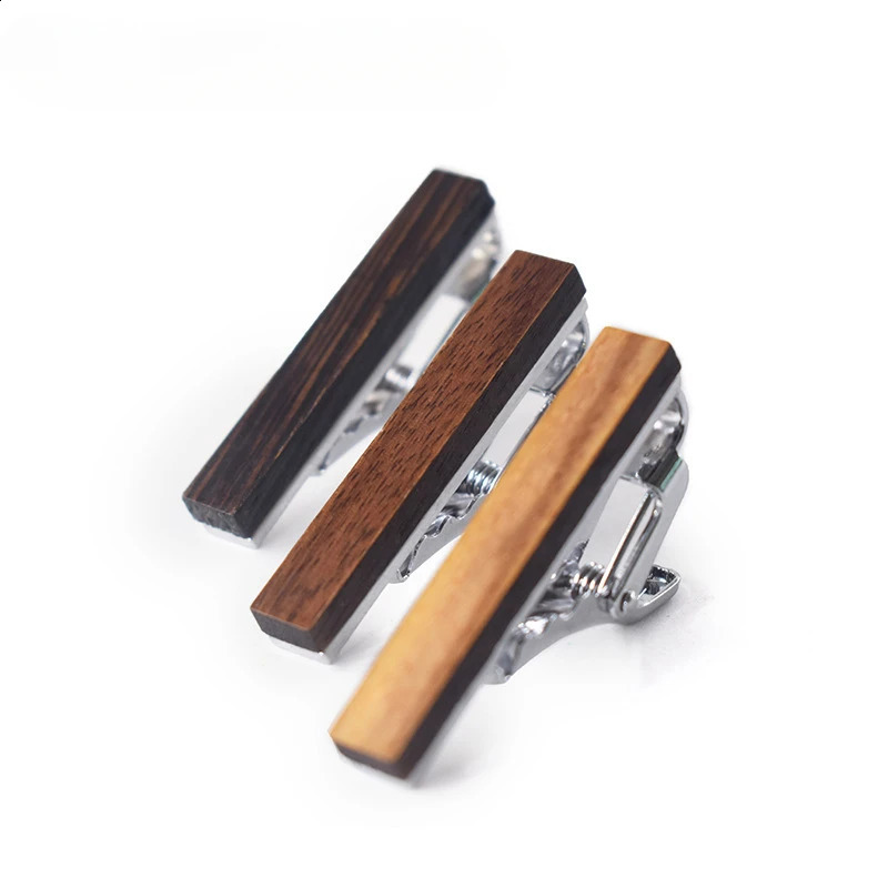 Fashionable Wooden Tie Clips 4cm Small Classy Anti-slip Clip Mans Suit Decorative Tie Clips 260626 - view 3