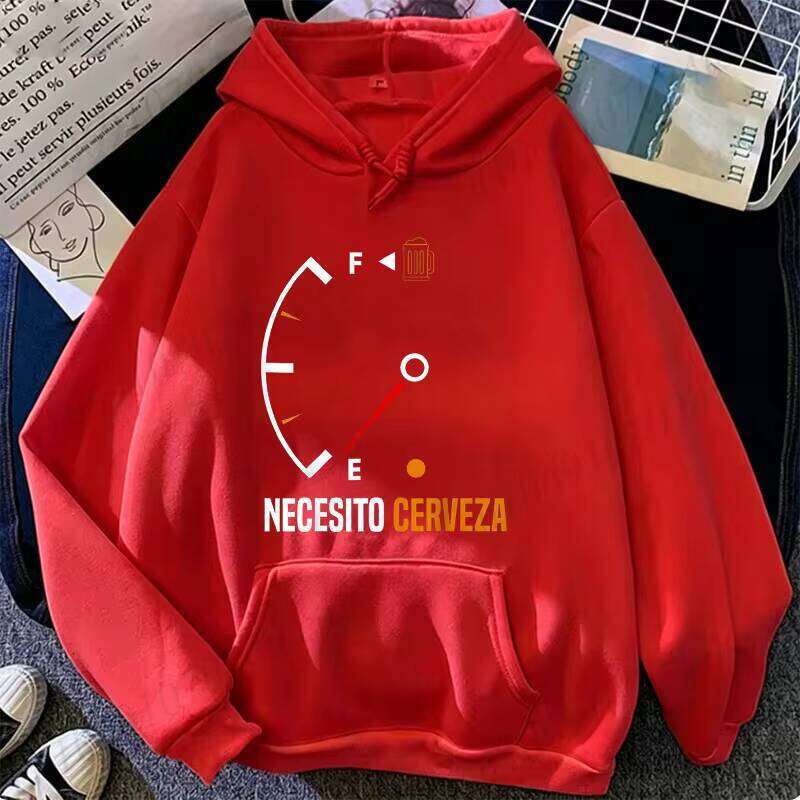 NECESITO CERVEZA Fashion Hooded Sweatshirt Pullover Hoodie Unisex Black White Hoodies for Men Beer Party Sportwear W260626 - view 6