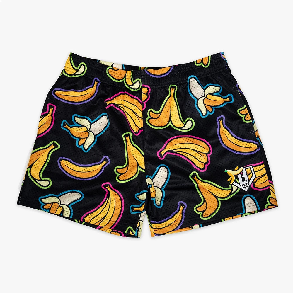 Summer ChildrenYouth Shorts Baseball Lifestyle 101 Banana Shorts Oversized Breathable Quick Drying Men Retro Sports Short 260626 - view 1