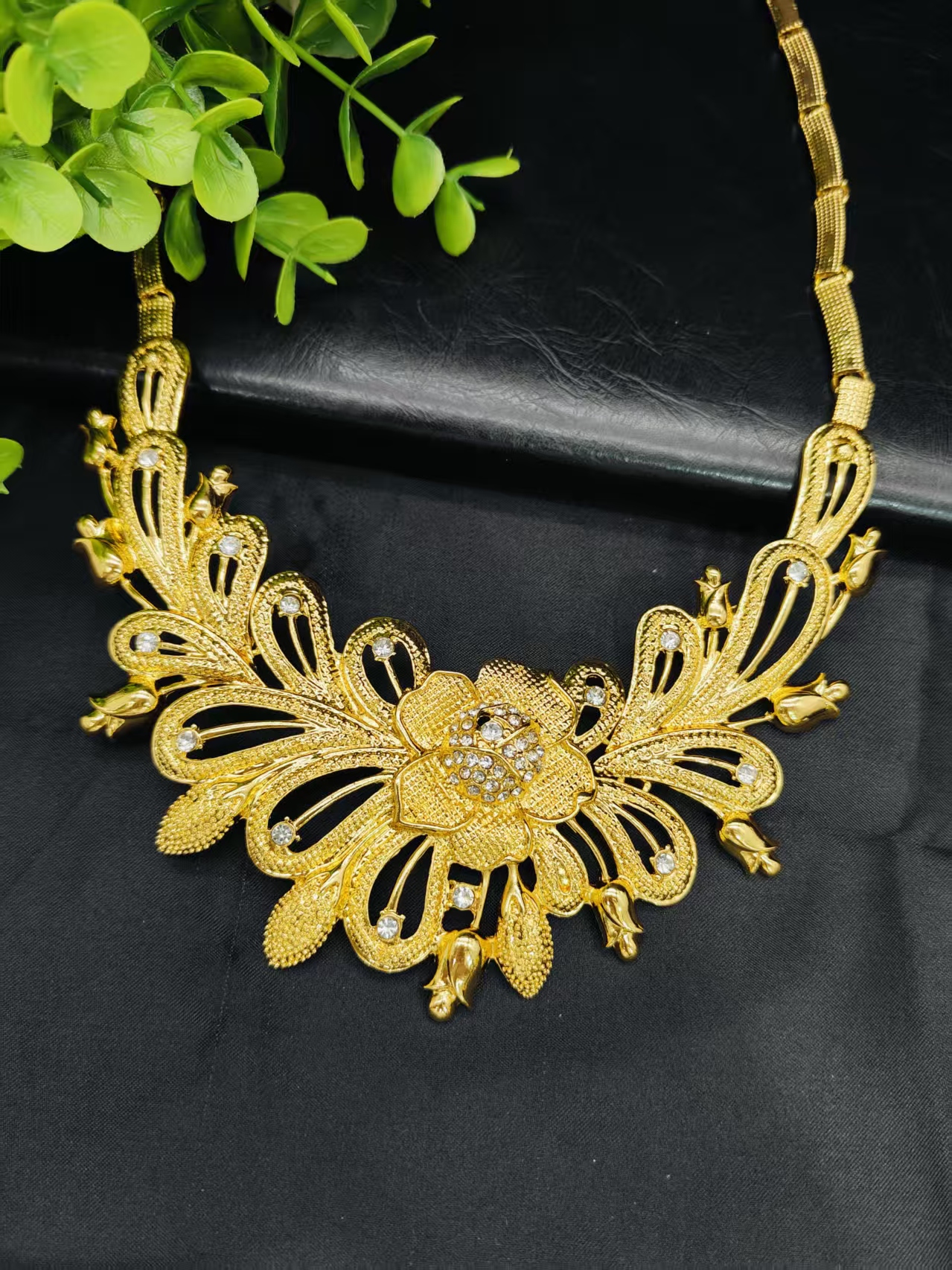 New Dubai African Necklace Earrings Jewelry Set For Women 24K Gold Plated Indian Nigeria Bridal Wedding Party Jewellery - view 4