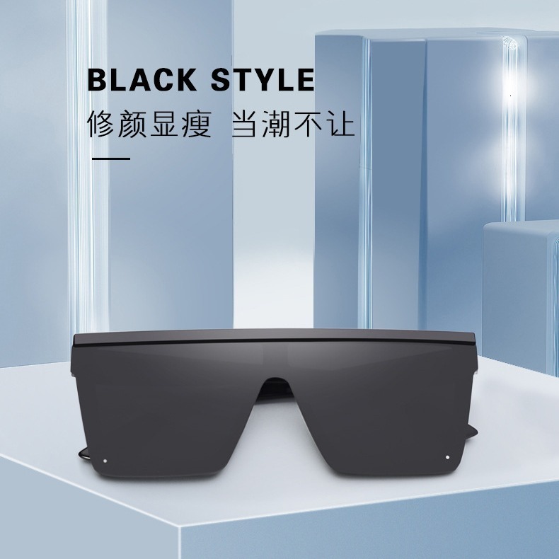 Glasses New One-Piece Polarized Sunscreen Trend Square Men and Women High-End Same Style Sunglasses wholesale - view 4